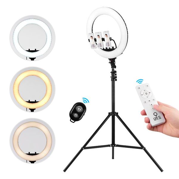 

video light kit с 18inch led ring light штатив с дистанционным управлением телефон зажимы телефона для студии photogragphy live streaming