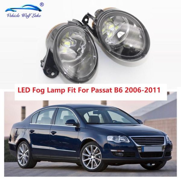 

2pcs x led fog light для vw b6 3c 2006 2007 2008 2009 2010 2011 автомобиль-стилизации передняя противотуманная фара лампа с led лампочки