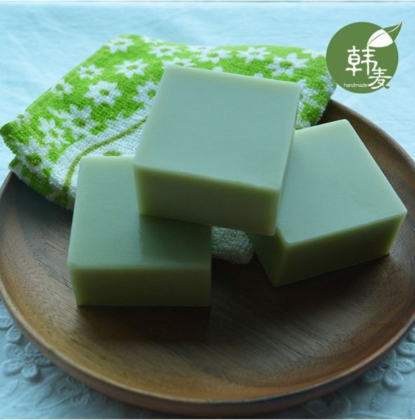 Natürliche Grüner Tee Matcha Handgemachte Seife Essential Oil Control Face Pflege Hautreiniger Bath