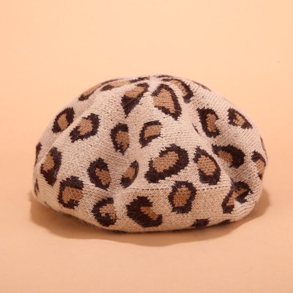 

beret women retro leopard painter hat japanese fashion pumpkin hat tide, Blue;gray