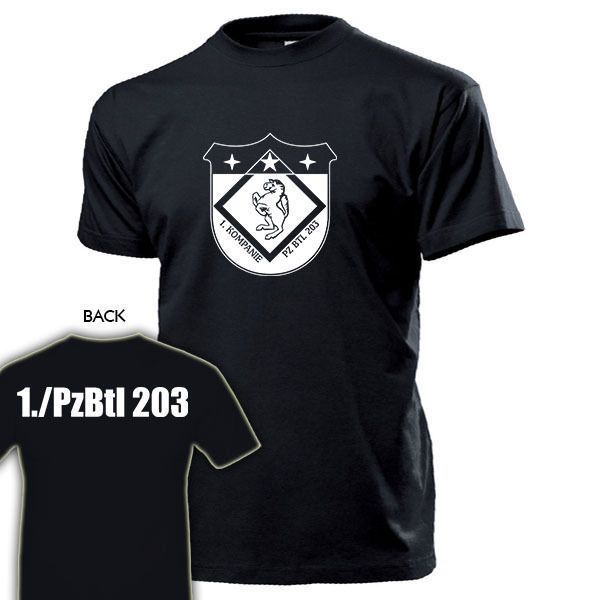 

2019 fashion t shirt 1 pzbtl 203 hemer panzerbataillon kompanie bundeswehr wappen tee shirt