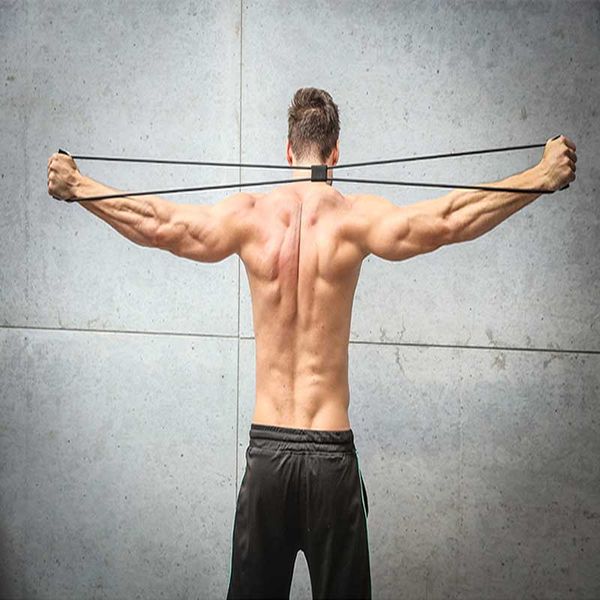 

eight character latex for man chest home fitness equipment health training arm muscle arm muscle chest stretch yoga stretch rope