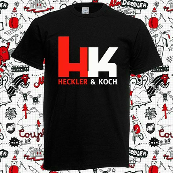 

new 6599-hk heckler and koch firearms gun logo mens black t shirt size s-5xl