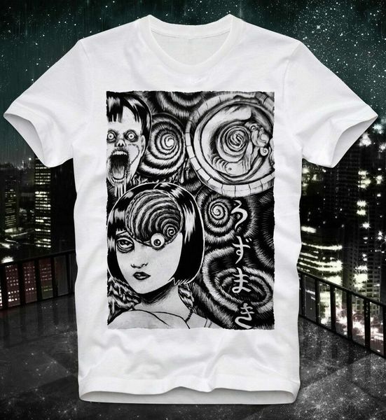

футболка узумаки junji ито манга аниме японский японский eyeba summer tops для man summer cotton t-shirt мода семья футболках