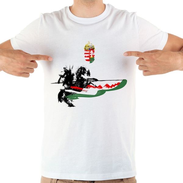 

hungary cavalry knight artistic t shirt men 2018 summer new white casual homme cool hungarian hussar tshirt