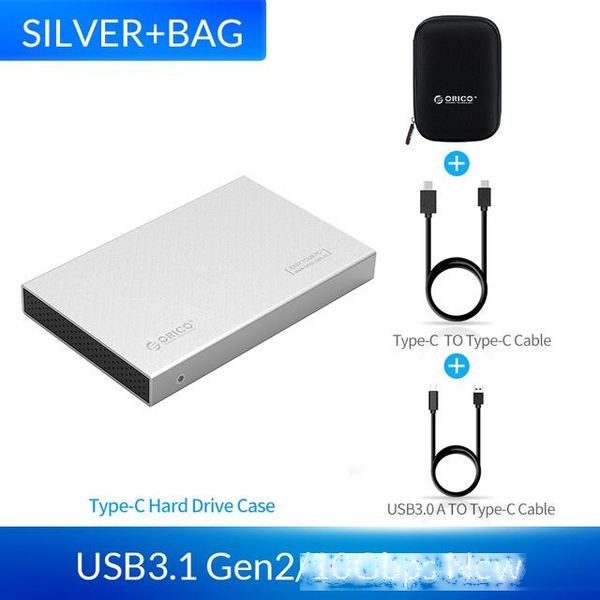 

computer & office orico 2.5 type-c hdd case aluminum alloy usb3.1 gen2 hard drive enclosure support 7mm & 9.5mm with 50cm c
