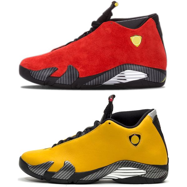 

14s men basketball shoes 14 black white yellow red suede candy cane desert sand the last sdmp mens trainer athletic sport sneaker