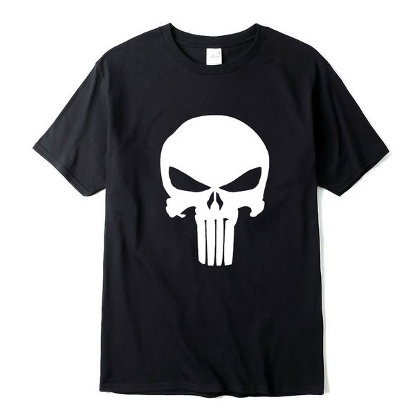 

sport 100% cotton casual mens t shirts fashion short sleeve punisher print men tshirt men's tee shirts men t-shirt
