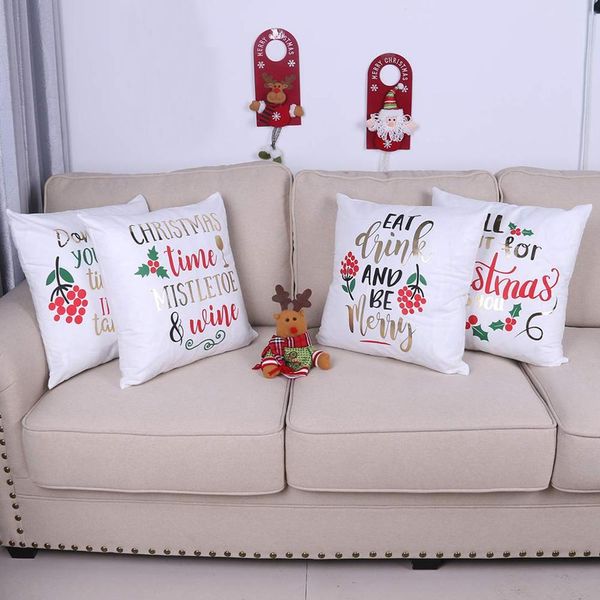 

счастливое рождество украшение для подушки хлопок patimate decor christmas merry xmas главного дело natal supplies 2019 navidad год нового y
