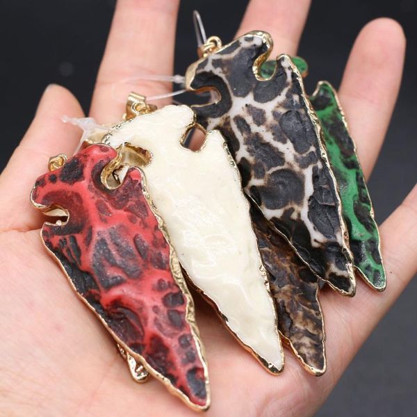 

1pcs arrow shape cattle bone charm pendant mixed colors for necklace bracelet earrings accessories jewelry making diy 29x65mm, Bronze;silver
