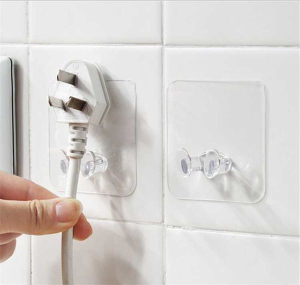 

2/5/10pcs wall storage hook adhesive power plug socket holder hanger towels keys nails anti skid hooks storage socket plug