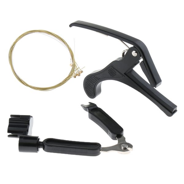 

гитара аксессуары kit capo + гитарной струны winder cutter pin съемник + струны