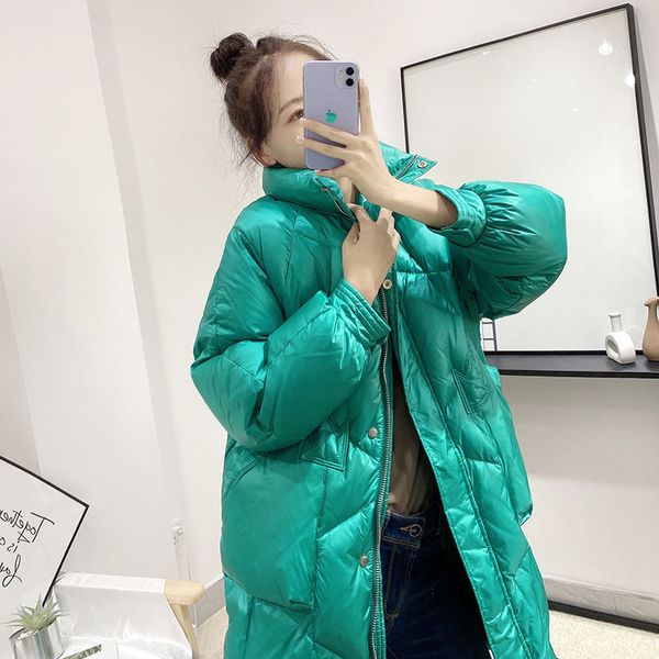 

women's down & parkas women winter jacket girl jackets thick warm long coat 45-75kg black green purple beige