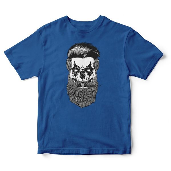 

beard clown skull - mens funny t-shirt men t shirt
