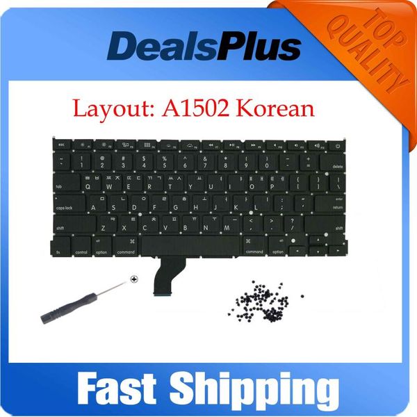 

lapreplacement keyboards a1502 korean keyboard + screws for pro retina 13" korea 2013 2014 2021 year