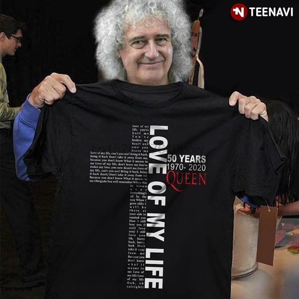 

cross love of my life queen 50 лет 1970-2020 t-shirt