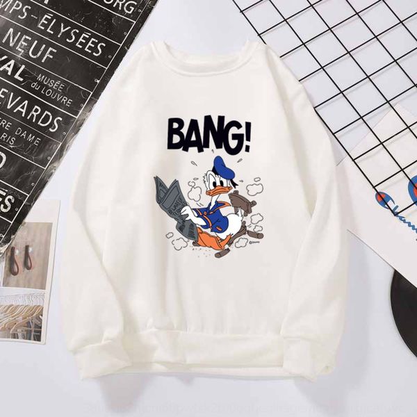 

fqf printed pullover loose fashion autumn men's and women's round neck new all-match sweater cartoon 2 pullover sweatersweater bf9, Black