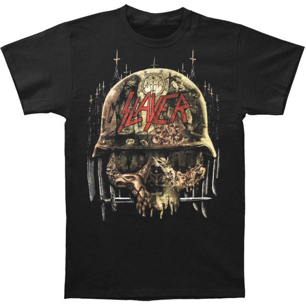 

slayer men's skull collage t-shirt blacknew t shirt spring summer