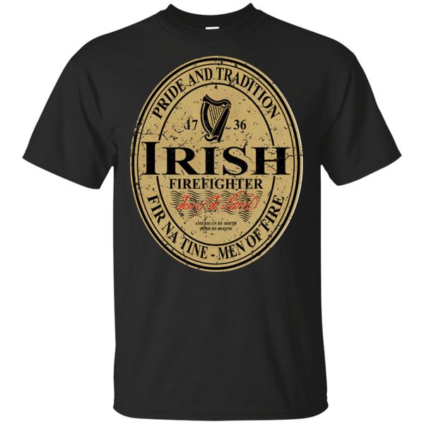 

ирландская пожарный vintage футболка пиво guinness - днем пиво рубашки black men 2xl 9xl tee shirt