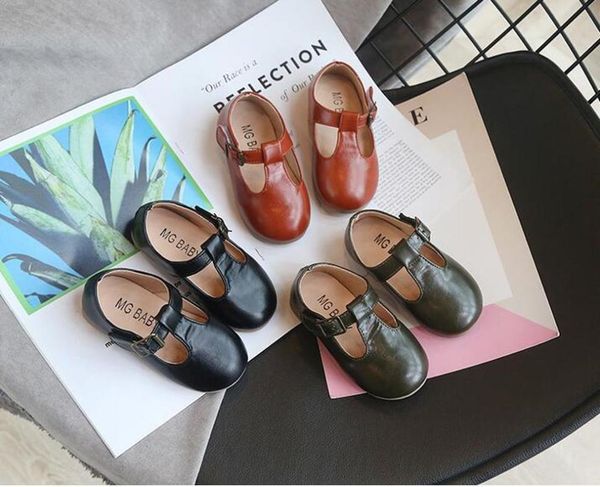 

2020 brand new fashion kids shoes children princess dance girl dress party shoes flats casual single first walkers soft slip-on, Black