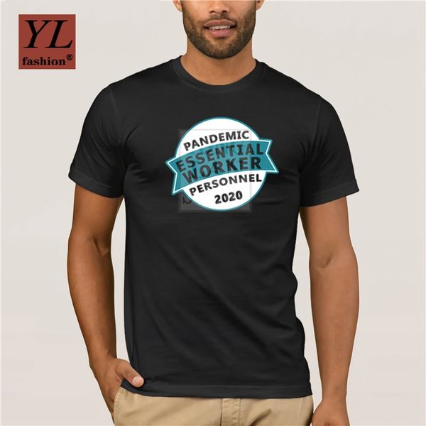 

men s 2020 fashion style t shirt pandemic personnel essential worker t shirt men s print casual 100% cotton