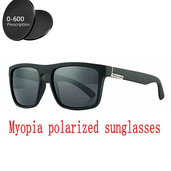 

sunglasses men polarized sun glasses custom made myopia minus prescription lens mirror square goggle eyewear fml, White;black