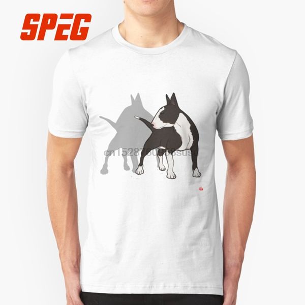 

animal t shirt men english bull terrier dog short sleeve cotton round collar 100% cotton tees t-shirt male pit bull american