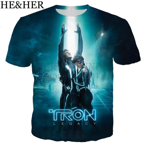 

new arrive popular movie tron most 3d print shirts kawaii comics comics men clothing