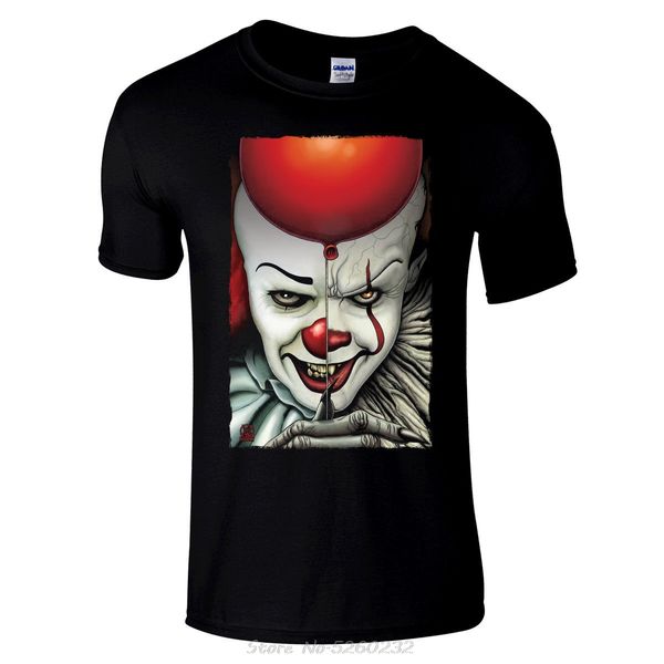 

pennywise premium black regular fit horror t shirt by william anderson new short sleeve round collar mens t shirts fashion