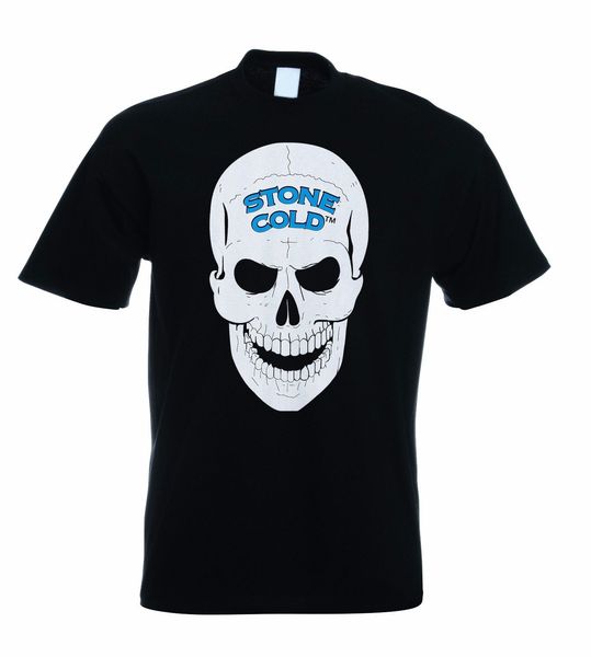 

stone cold steve austin - skull t shirt 100% cotton t-shirts for man tee short sleeve mens formal shirts