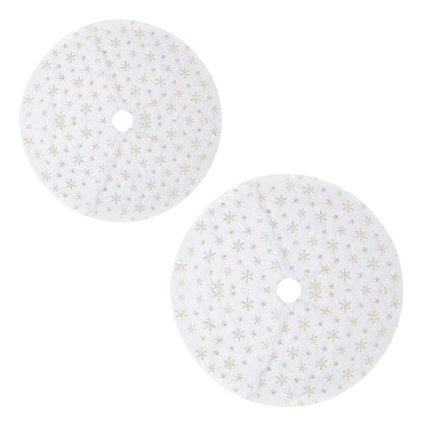 

christmas tree skirt snowflake sequins carpet base floor mat cover decor