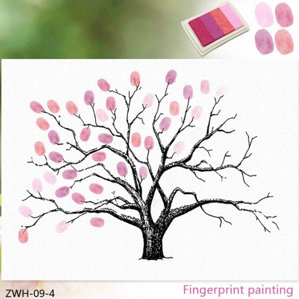 Compre Huella Digital De Bodas Árbol Pintar Con Los Dedos De La Boda Firma  Libro De Visitas A 7,66 € Del Zeyuantrading | DHgate.Com