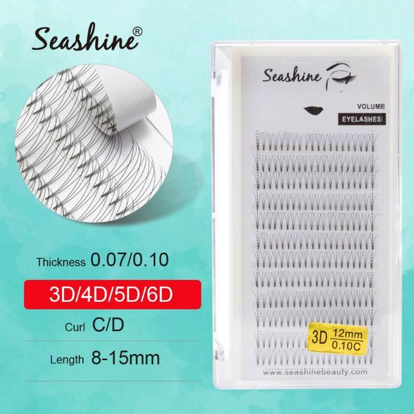 

seashine lashes extension short стволовые русский premade том вентиляторы 3d / 4d / 5d / 6d предварительно раздували ресницы