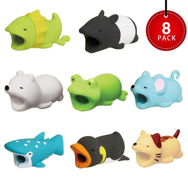 

cartoon bite cable protector usb data line protection charging safe protection cable winder for iphone samsung android phone