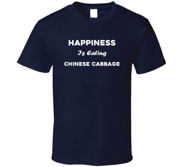 

happiness is eating chinese cabbage funny food lover gift t shirt short sleeves 100% cotton men t-shirt fashion