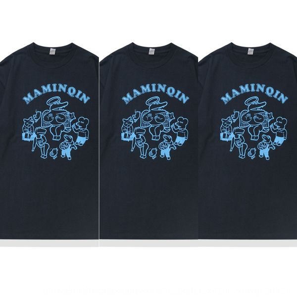 

maminqin personalized printed long-sleeved base shirt men's and women's fashion brand loose sweater sweaterstreet casual sweater 9, Black