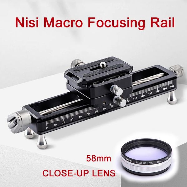 

nisi nm-180 macro focusing rail pgraphy camera rail portable deskshooting slide macro 58mm close up lens for video