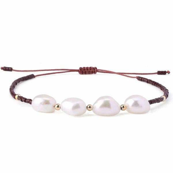

c.quan chi big shell pearl бисера strand браслеты ручной работы браслеты дружбы boho струнный браслеты для женщин (кофе 6f, Golden;silver