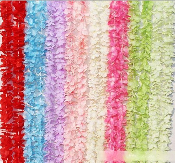 

super long 80 (200cm) artificial silk flower hydrangea wisteria garland for garden home wedding decoration supplies 8 colors