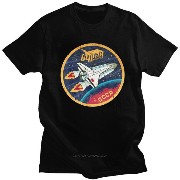

vintage cccp buran spaceplane t shirt men short sleeve space shuttle t-shirt soviet union ussr anniversary tee cotton tshirt