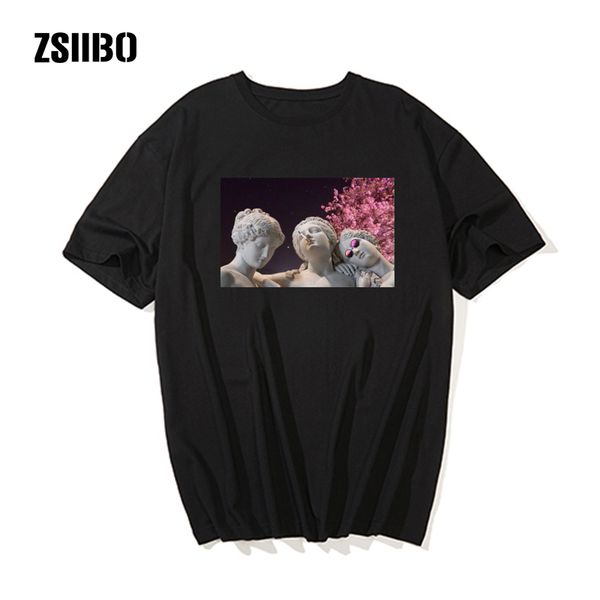 

zsiibo david michelangelo summer men's t shirt personality style couple casual joker fashion youth tee shirt hip hop street top