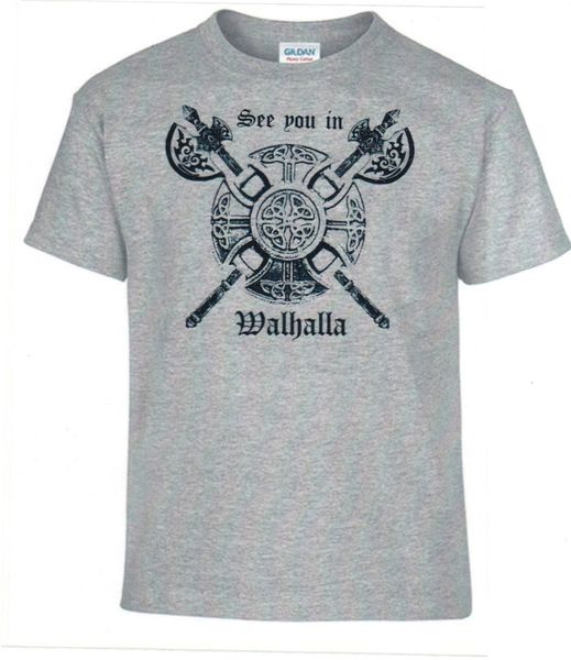 

футболка 2019 мужская мода t-shirt wikinger, увидимся в валгаллу
