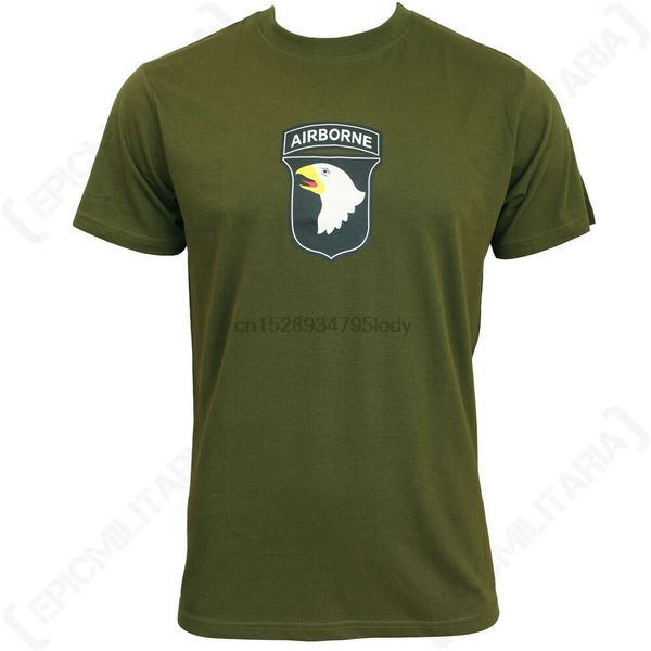 

olive drab 101st airborne t-shirt - army military t shirt cotton all sizes