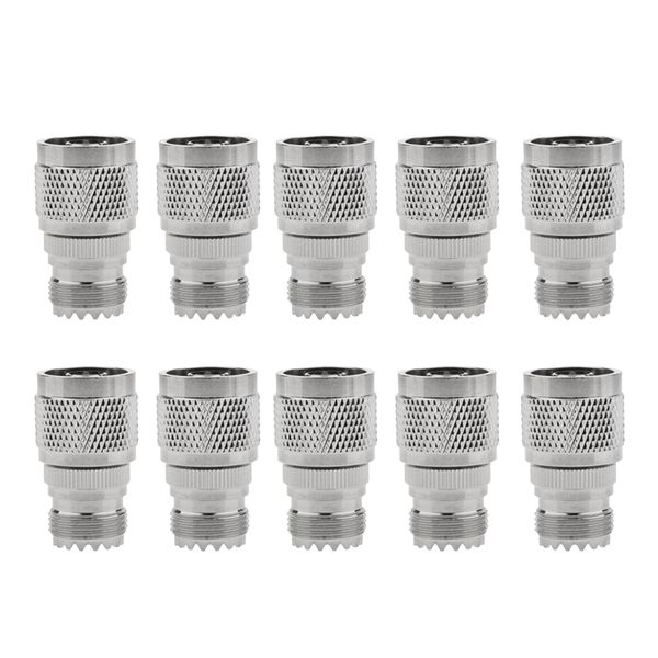 

10pcs rf coaxial coax adapter n male to uhf female so-239 so239 connector