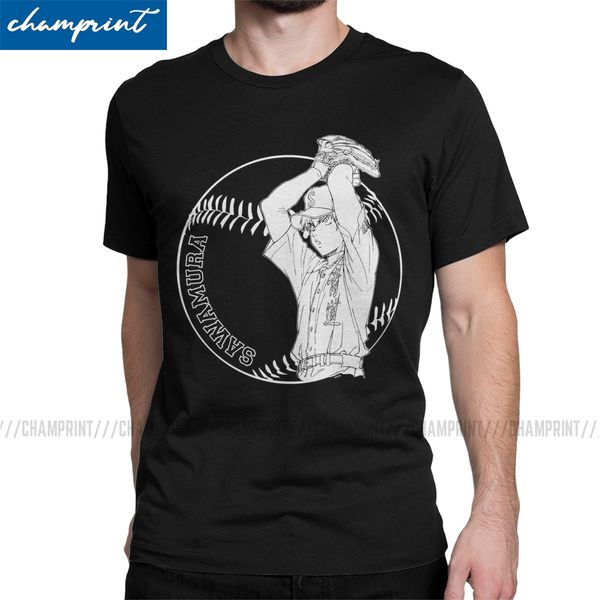 

diamond no ace eijun sawamura men t shirt baseball sports manga cool tees short sleeve round collar t-shirt plus size