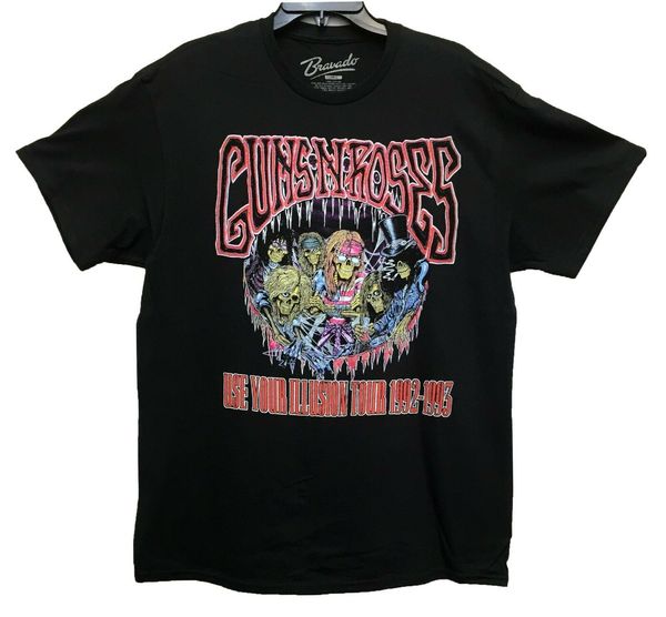 

authentic men guns n' roses use your illusion tour licensed t-shirt large new