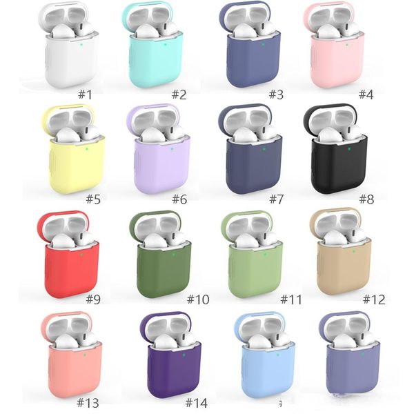 

soft silicone protective cover skin case for apple airpods 2 airpods 1 wireless charging case shell