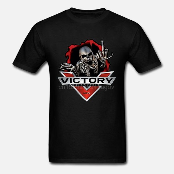 

classic victory skull black t-shirt(2