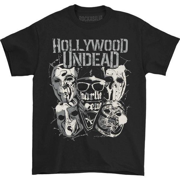 

hollywood undead мужские металлические маски t-shirt black