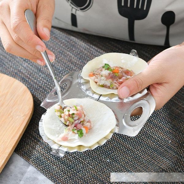 

creative stainless steel home useful double dumpling maker pie ravioli dumpling mould kitchen hand tools ing